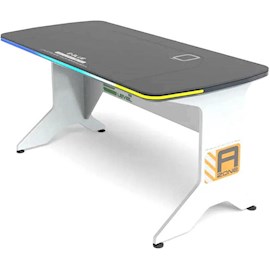 Gaming მაგიდა E-Blue EGT571BWHR-IA, LED, Black/White